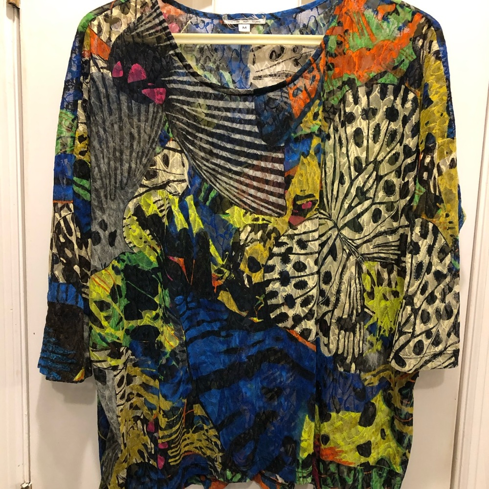 Alberto Makali Sheer Colorful Top